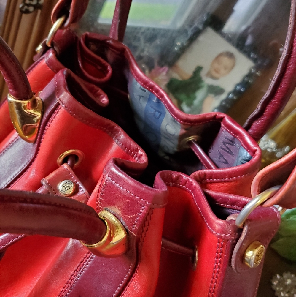 Marino Orlandi Red Drawstring Purse - Picture 7 of 12